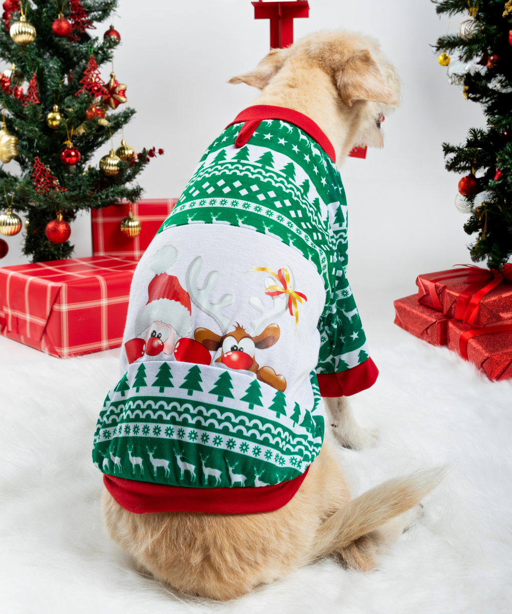 Camiseta verde Navidad