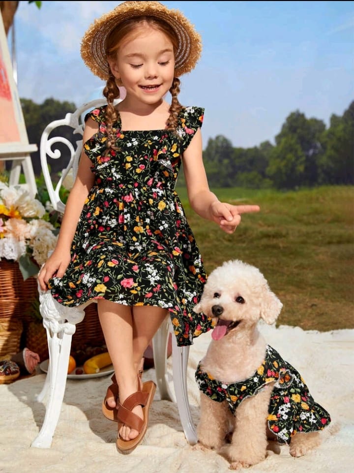 Vestido para Mascotas Estampado Flor