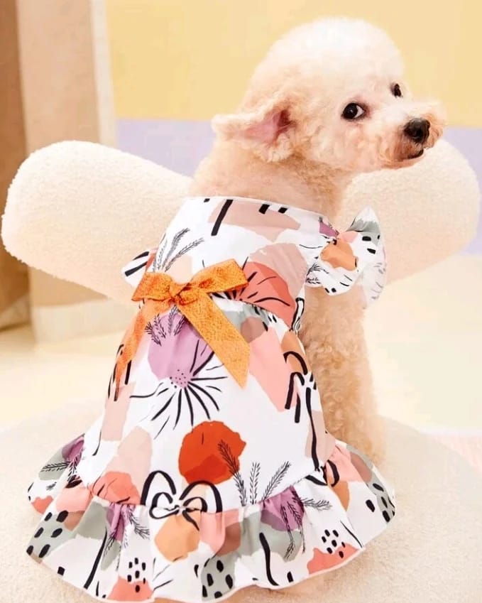 Vestido para Mascotas Estampado Plantas