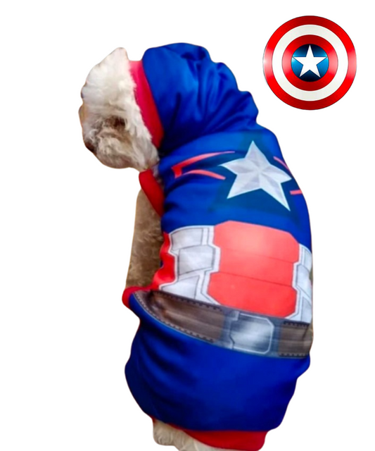 Disfraz de Capitán América para Perros y Gatos
