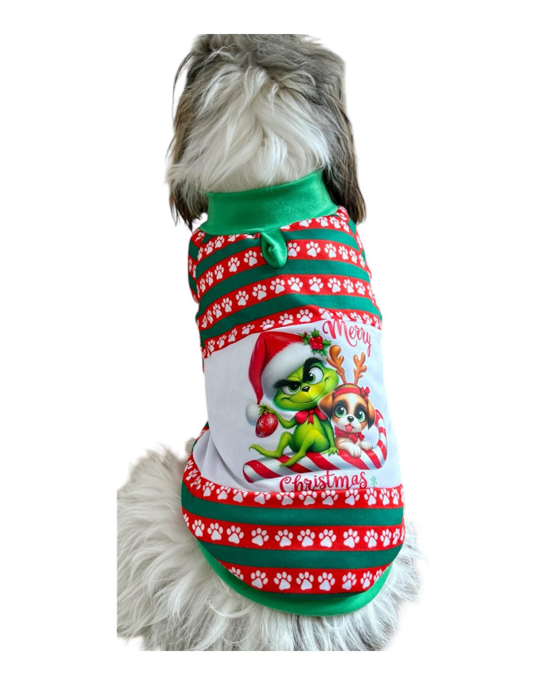 Camiseta del Grinch Navideña para Perros y Gatos