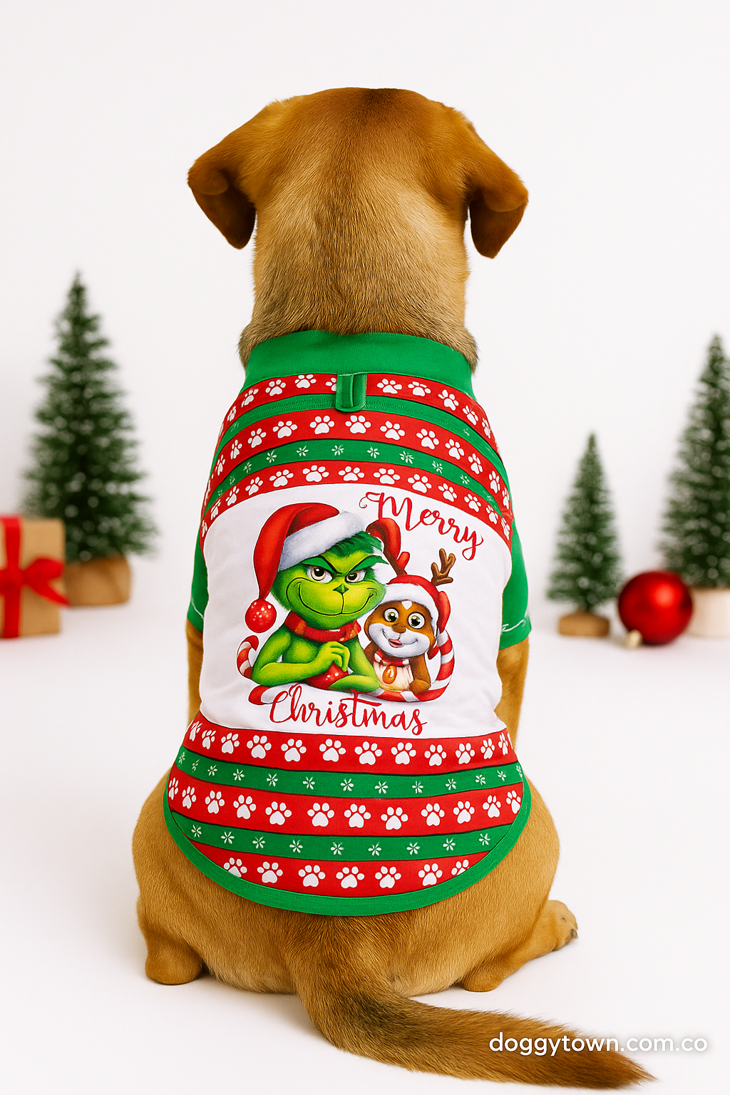 Camiseta del Grinch Navideña para Perros y Gatos