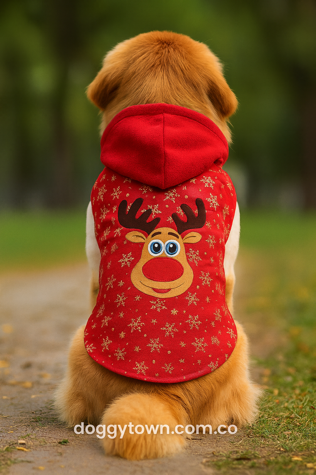 Saco Navidad Estampado Reno para Perros