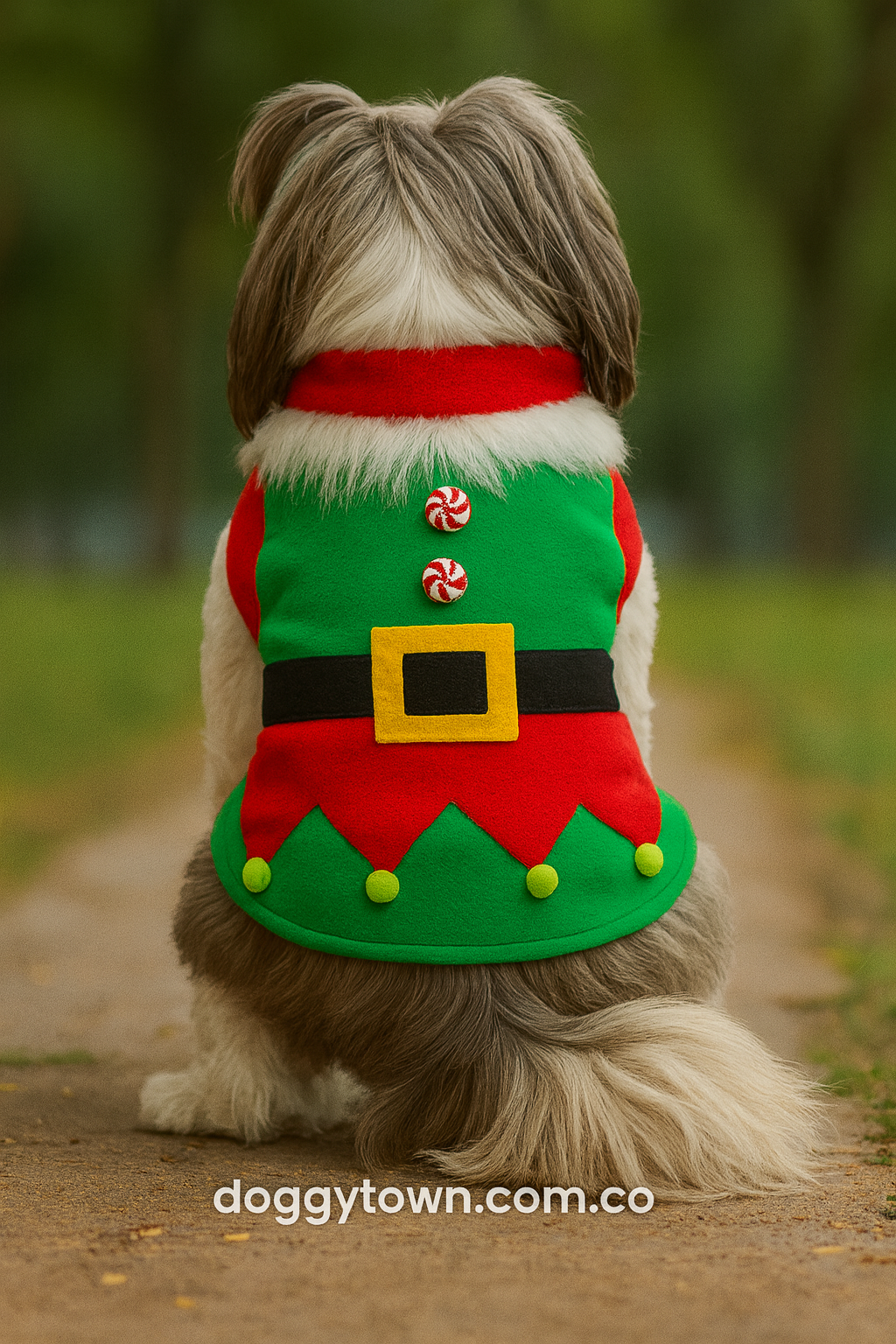 Saco de Elfo Navideño para Perros y Gatos