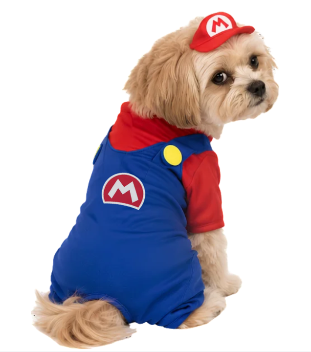Disfraz de  Mario Bros para Perros y Gatos