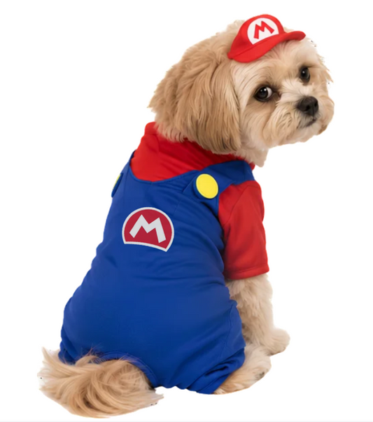 Disfraz de  Mario Bross para Perros y Gatos