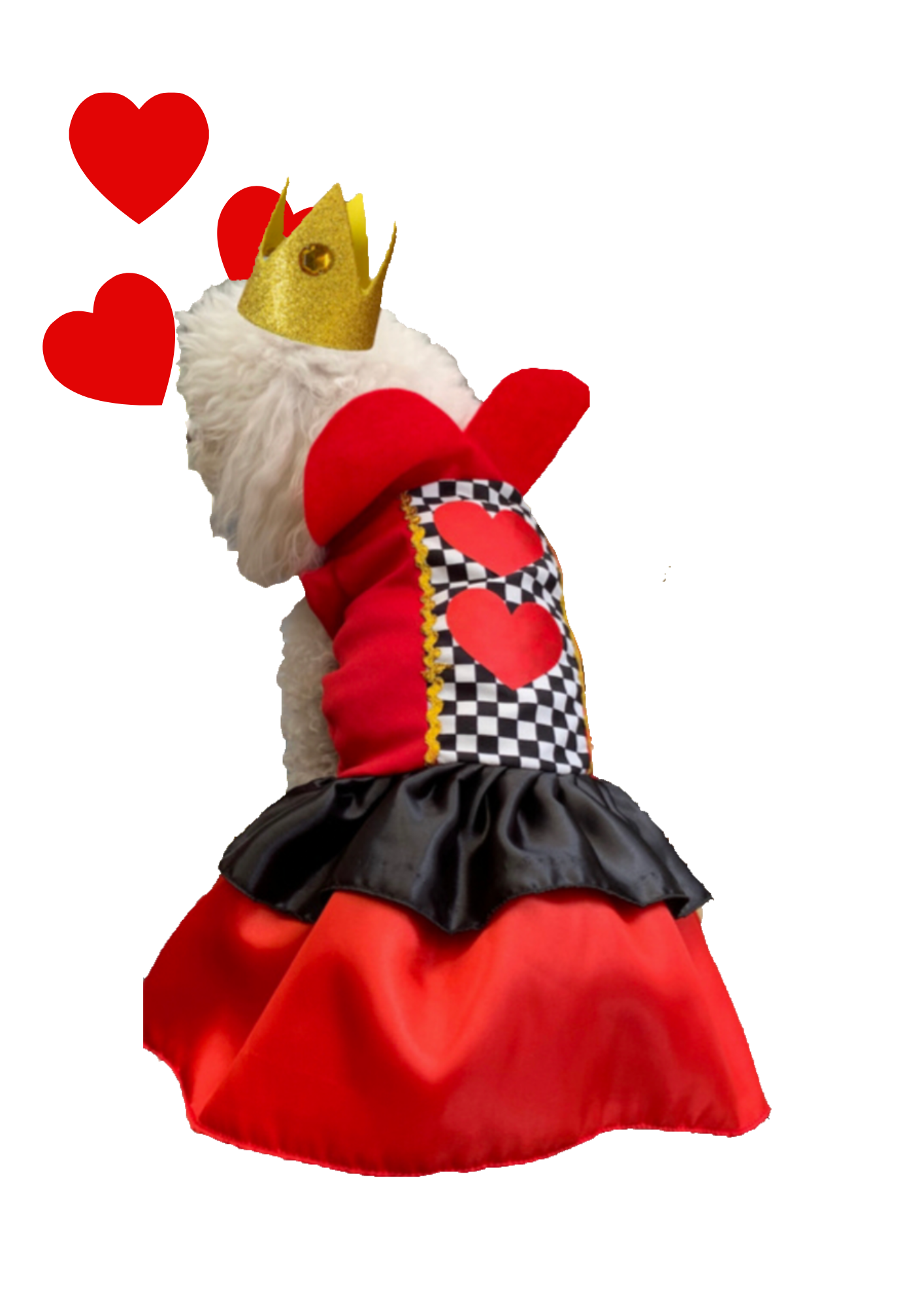Disfraz de Reina de corazones para Perro o Gato