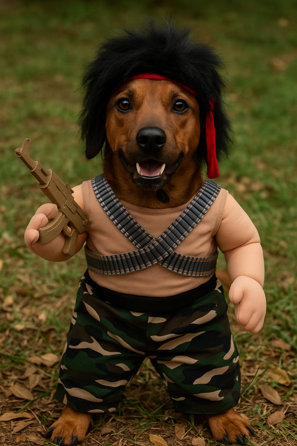 Disfraz de Rambo para Perros